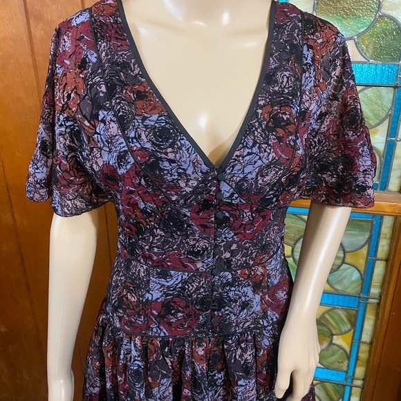 Free People Purple And Red Floral Mini Dress - Picture 14 of 16